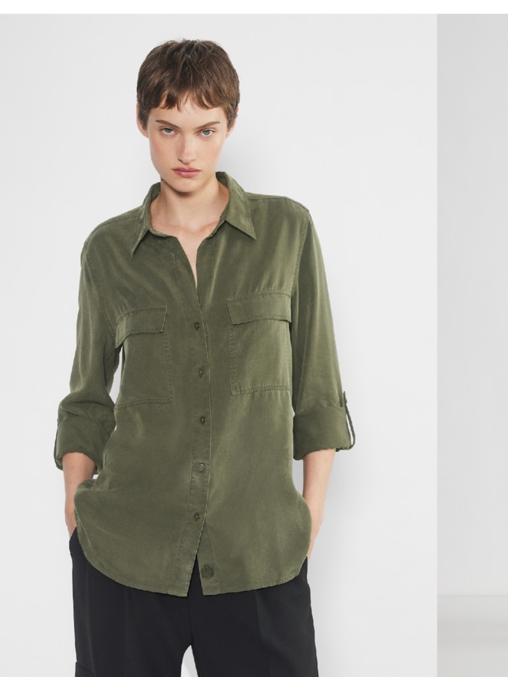 Babaton Utility Button Front Shirt XS